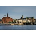 thumbnail image 2 of Bibikow, Walter 18x13 Black Ornate Wood Framed with Double Matting Museum Art Print Titled - Sweden-Scania-Malmo-Inre Hamnen inner harbor, 2 of 4