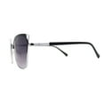 thumbnail image 3 of Womens Oversize Half Rim Look Metal Rim Cat Eye Designer Sunglasses Silver Black Smoke, 3 of 4