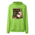 thumbnail image 6 of Kaprioy Halloween Sweatshirt for Women Ghosts Reading Books Graphic Long Sleeve Sweater Cute Spooky Bookish Hoodies Light Green, S, 6 of 6