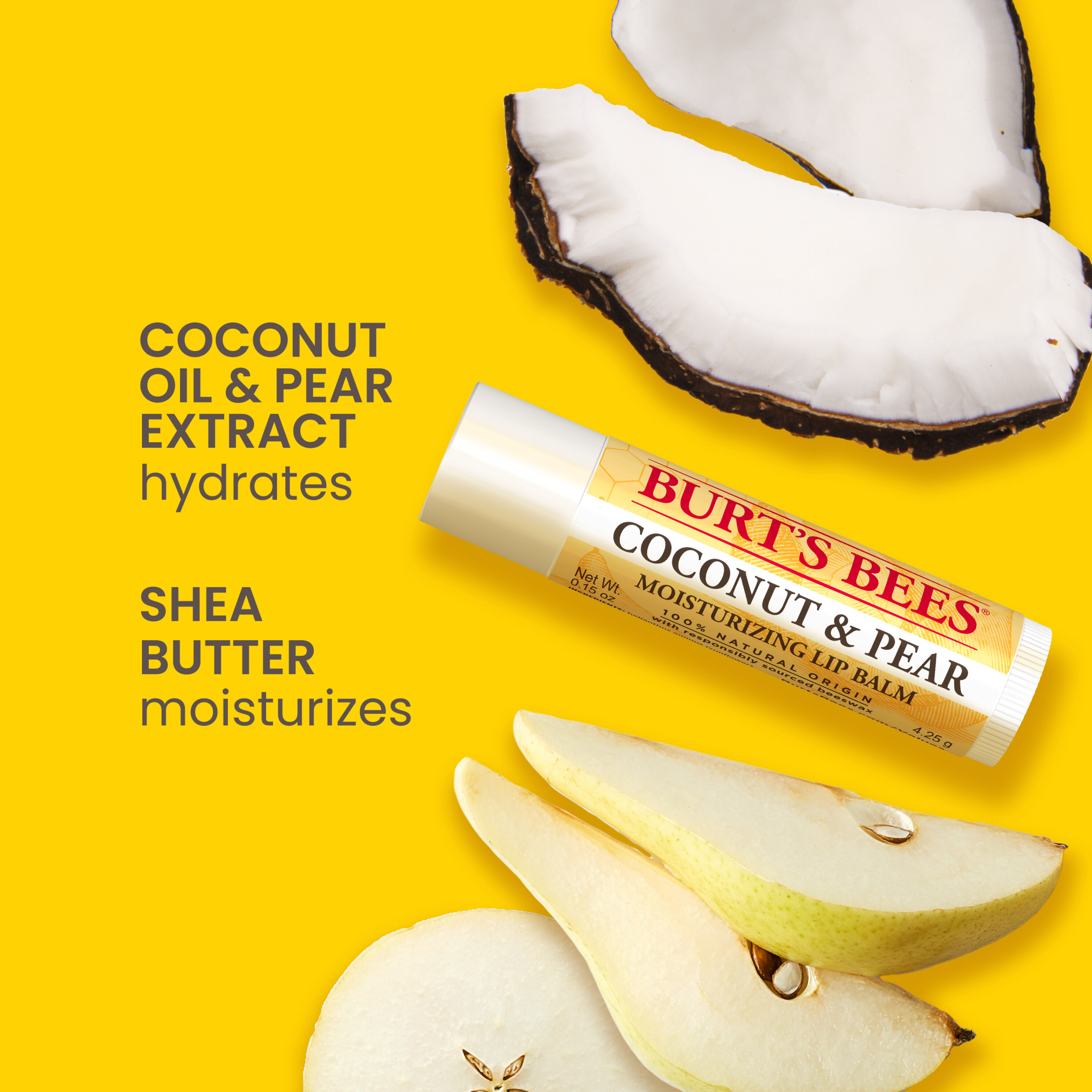 Burt's Bees 100% Natural Origin Moisturizing Lip Balm with Beeswax, Variety Pack, 4 Tubes - image 4 of 11