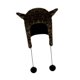 thumbnail image 5 of Lindo gorro de peluche decorativo, gorro de invierno informal para fiestas, senderismo, patinaje, festivales Marrón y negro, 5 of 8