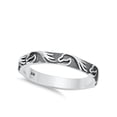 thumbnail image 4 of Oxidized Wave Ocean Water Surf Ring .925 Sterling Silver Band Jewelry Female Male Unisex Size 7, 4 of 4
