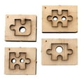 thumbnail image 1 of 4Pcs Wooden Die Cut Jigsaw Cutting Handmade Punch Hand Tool, 1 of 8