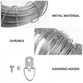 thumbnail image 2 of NUOLUX 1Set Wire Rope and Photo Frame Hanging Hooks Kit Picture Hangers Picture Hanging Wire Set(20m Wire Rope +20 Sets of Rings), 2 of 6