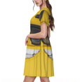 thumbnail image 2 of Disketp Smiling With Sunglasses para Vestido de Manga Corta para Mujeres, Vestidos de Verano para Mujeres, Casual y Holgado para la Playa, 2 of 6