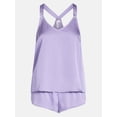 thumbnail image 6 of Joyspun Women’s Stretch Satin Cami and Shorts Pajama Set, 2-Piece, Sizes XS-3X, 6 of 6