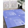 thumbnail image 3 of Ahgly Company Machine Washable Indoor Square Transitional Day Sky Blue Area Rugs, 7' Square, 3 of 7