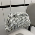 thumbnail image 2 of Bolsos de noche con clip de embrague para mujer, bolsos de mano de diseñador de lujo, monederos 2024 nuevos en PC con incrustaciones de cadena de diamantes de imitación brillantes, 2 of 5