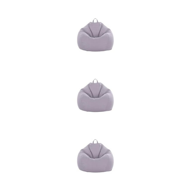 Wosthever Mejorar la decoración de la sala de estar sofás perezosos elegante funda para silla Puff sofá silla bolsa gris cálido Type1 NO1