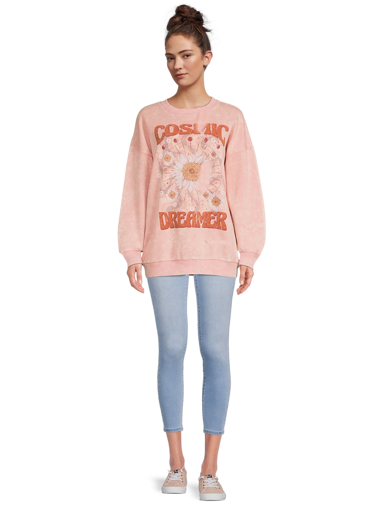 Self Esteem Juniors Mineral Wash Graphic Sweatshirt