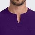 thumbnail image 6 of QSAWXQZ Men's 2 Piece Scrubs Set Classic V Neck Short Sleeve Pullover Shirt Top Elastic Waist Straight Leg Jogger Pants Nursing Uniform L, 6 of 8