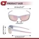 thumbnail image 4 of 1 Set Gafas de Motocicleta Tri-Acetato de Celulosa PC UV400 Gafas de Sol para Deportes al Aire Libre para Motocross, Moto de Tierra, ATV Lente Rosa Marco Blanco y Rosa, 4 of 6
