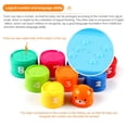 thumbnail image 4 of 9Pcs Stacking Cup Toys Baby Plastic Cups with Letters And Numbers Learning Activity Nesting Cups Colorful Stacking Cups Game Toy Toddler Montessori Toys for kids Baby, 4 of 10
