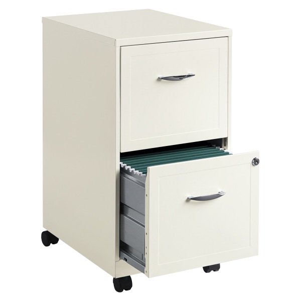 Realspace® 18"D Vertical 2Drawer Mobile File Metal, Pearl