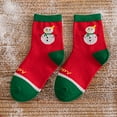 thumbnail image 3 of Fgnfyis Christmas 5 Pairs of Cartoon Baby Girls Boys Children's Socks for Women and Men Mid-Crew Socks Red, 3 of 9