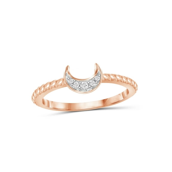 JewelersClub Diamond Rings for Women – Accent White Diamond Ring Jewelry– Rose Gold Over Silver Bands for Women –– Ring by JewelersClub
