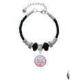 thumbnail image 2 of Delight Jewelry Silvertone Domed Multi Color CDA Godmother Celtic Knot Leather Bead Bracelet, 7"+2" Extender, 2 of 4