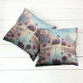 thumbnail image 2 of Ambesonne Flamingo Throw Pillow Cover Pack of 2, Blush Atmosphere Birds, 2 Pcs-40"x40", Pale Pink Soft Blue, 2 of 5