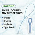 thumbnail image 2 of Dental floss threader suitable for braces, bridges, implants, and crowns | Nylon dental floss threader for orthodontic care | 210 count (6 packs) with travel case, 2 of 4