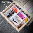 thumbnail image 5 of 85Pcs Drawer Dividers, Adjustable Drawer Organiser, Cut at Will for Tidying Clutter Clothes, Socks, Makeup, Dresser, Kitchen Black, 5 of 6