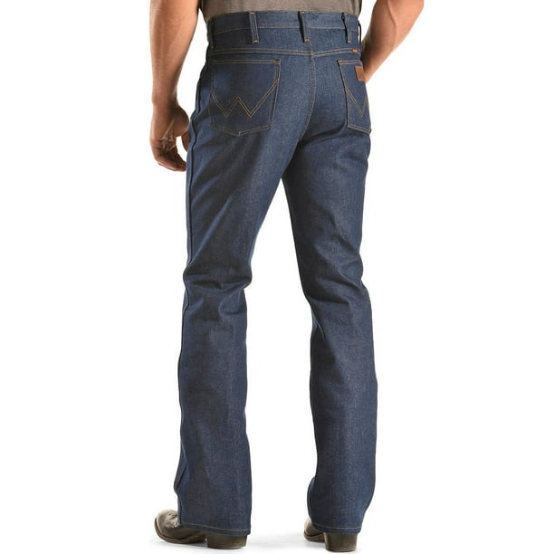 wrangler men's western boot cut slim jean,navy,34x34 
