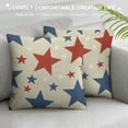 thumbnail image 3 of Creowell 4th of July Pillow Covers, Memorial Day Patriotic Outdoor Decorative Throw Pillows for Couch, Blue Red White Star Decor Cushion Cover American Flag Pillowcase for Bed Car Safa, 3 of 5