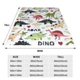 thumbnail image 3 of Fotbe Cute Dinosaurs Manta de Franela Acolchonada con Estampado, Súper Suave y Esponjosa, Extra Grande para Sofá, Cama, Uso Todo el Año-60"x50", 3 of 7