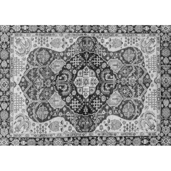 Ahgly Company Indoor Rectangle Persian Gray Traditional Area Rugs, 7' x 10'