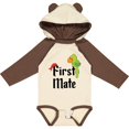 thumbnail image 3 of Inktastic First Mate pirate with parrot and bandanna Boys or Girls Long Sleeve Baby Bodysuit, 3 of 5