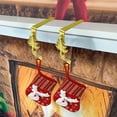 thumbnail image 4 of Stocking Holders for Mantle, Christmas Stocking Hangers for Fireplace, Snowflake Reindeer Tree Santa Stocking Hooks for Christmas Mantel Decoration, Gold, 4 of 6