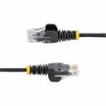 thumbnail image 2 of StarTech 7ft Black Slim CAT6 Ethernet Cable, Snagless RJ45, LSZH, 28AWG Pure Bare Copper, Slim Network Patch Cable/Cord, 2 of 5