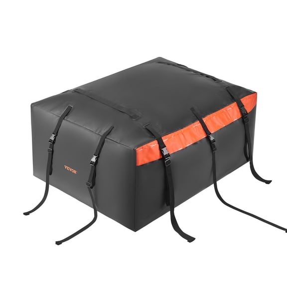Heavy Duty 840D PVC Waterproof 23 Cubic Feet Car Rooftop Cargo Carrier Bag with Lock Anti Slip Mat 6 Door Hook for All Vehicles
