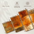 thumbnail image 6 of Elephant Stock Silver And Amber Wall Art - Horizontal Multi Panel Canvas - Living Room Wall Decor - Abstract Multi Panel - Orange And Beige Decor By Silvia Vassileva - 80" x 36", 6 of 8