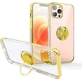 thumbnail image 1 of Clear Case Design for iPhone 13 Pro Max Ultra Slim TPU Edge Plating Compatible with Apple 13 Pro Max Transparent Cover with 360 Degree Rotation Finger, 1 of 4