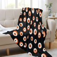 thumbnail image 6 of 70x55 Inches Glow in The Dark Blanket Cozy Throw Camping Blankets for Home and Outdoor Use Small Eyeballs Pattern, 6 of 8