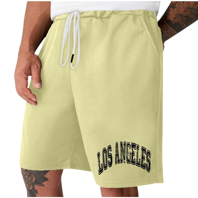 KIHOUT Men's Gym Workout Shorts Drawstring Lightweight Athletic Pants Training Running Sports Jogger with Pockets