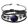 thumbnail image 1 of Hearth & Gear Border 12 Constellation Layer Woven Night Light Punk Leather Starry Sky Bracelet Jewelry With Hand Rope1 Young Man Watch Solar Watch Men's Work Watch Teardrop Pearl Necklace Jewelry Set, 1 of 3