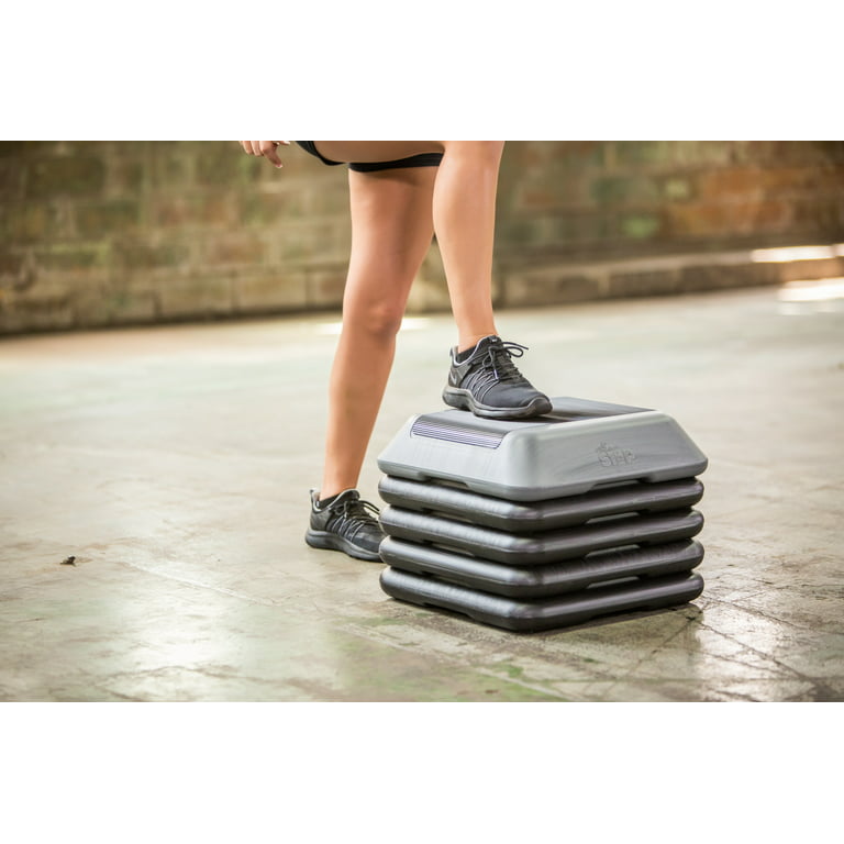  The Step (Made in USA) 4 Inch Stackable Aerobic Exercise  Platform (Grey) with Non-Slip Surface and Nonskid Feet to Prevent Sliding :  Everything Else