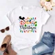 thumbnail image 1 of Camiseta de Mickey Minnie Mouse, camiseta con estampado de sombrero de Navidad, camiseta de moda para mujer, ropa femenina, camiseta Kawaii de Disney, 1 of 5
