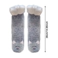thumbnail image 3 of Slipper Socks for Women with Grippers Non Fuzzy Grip Winter Warm Cozy Thick Comfy Soft Cabin Socks, 3 of 5