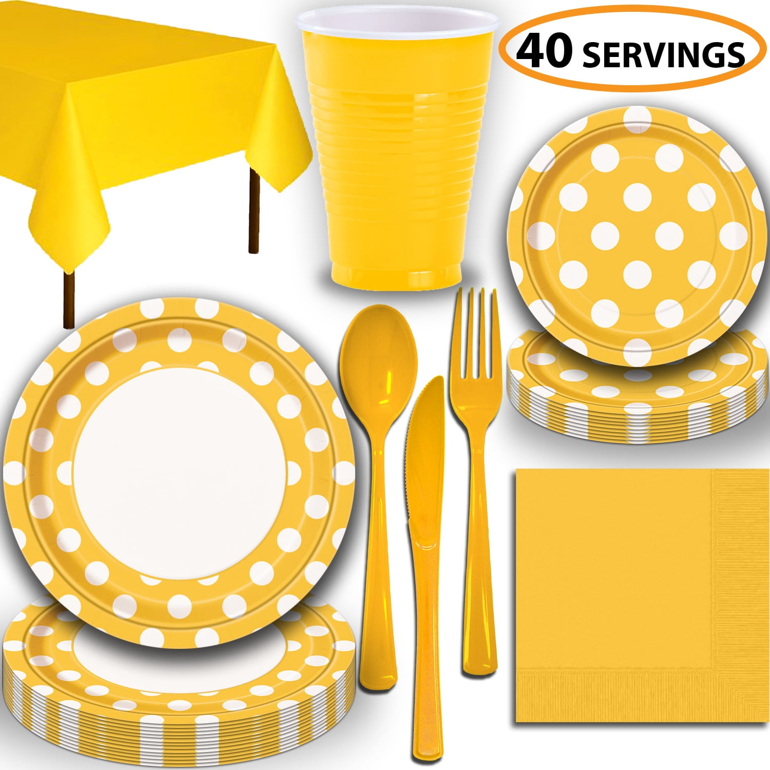 sunflower paper plates and napkins