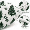 thumbnail image 4 of LOMYOLO Christmas Throw Pillow Covers Set of 2, 18x18IN Chenille Double Side Xmas Decorative Pillow Covers Soft Farmhouse Holiday Cushion Covers for Sofa Couch Bed, Christmas Tree Reindeer Snowflake, 4 of 8