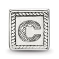 thumbnail image 4 of Reflection Beads QRS1429C Sterling Silver Letter C Triangle Block Bead, 4 of 4