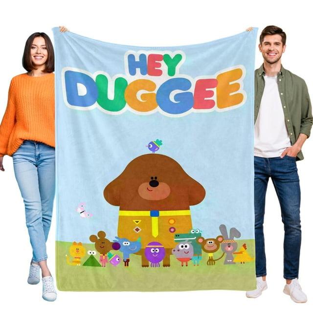 Hey Duggee anti-pilling, suave, ligera, esponjosa y acogedora de lujo para hogar y cocina – Perfecta para niños y adultos,150X200cm