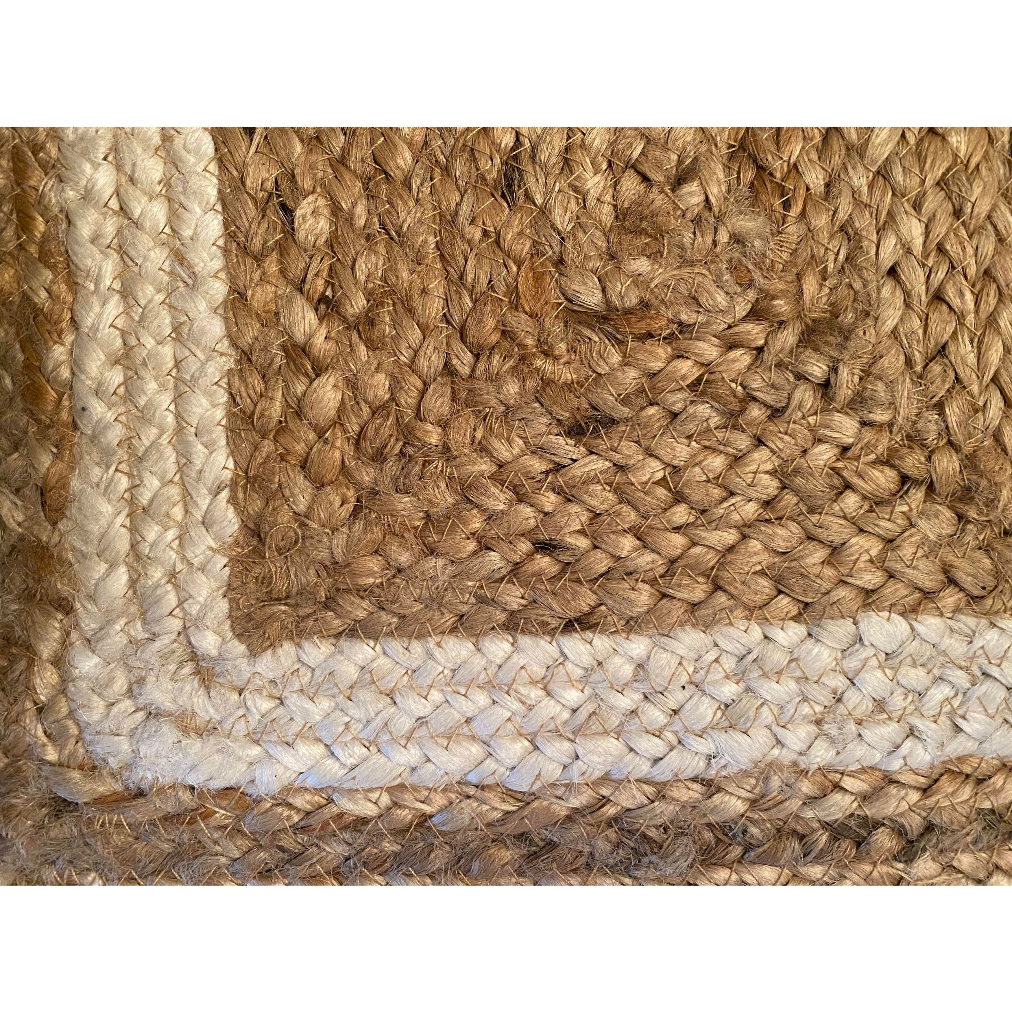 Ox Bay Ollie Set of 4, 13" x 19" Rectangular Braided Jute Placemats, Natural