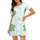 thumbnail image 1 of Fotbe Kawaii Frogs Bata de Dormir para Mujer con Estampado, Camisón de Algodón de Manga Corta, Ropa de Dormir Casual, 1 of 6