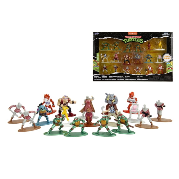 Jada Nano Metalfigs TMNT 18 Pack – Collectible Die-Cast Figures – Classic Teenage Mutant Ninja Turtles