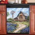 thumbnail image 1 of Rustic Farmhouse Barn Flowers Magnetic Dishwasher Cover,Vintage Country Scenery Windmill Kitchen Decor Dishwasher Magnet Decals,Refrigerator Magnet Sticker Appliance Cover Protector,23Wx26H, 1 of 8