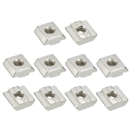 

T Nuts 24pack Nickel Plated Carbon Steel T Slot Bolts 3030 Series M6 Hammer Head Fastener (Silver)