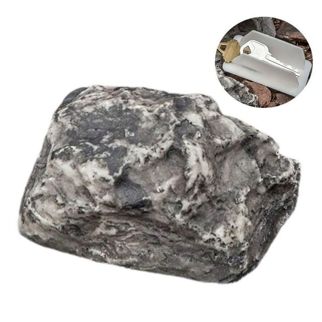 Décoration de Cachette-Clés en Faux Roche, Cachette-Clés en Faux Roche, Roche Sécuritaire pour Clés d'Extérieur, Porte-Clés de Rangement de Jardin Imperméable, Grande Taille Cache une Clé de Rechange pour Maison Boîte de Serrure pour l'Extérieur